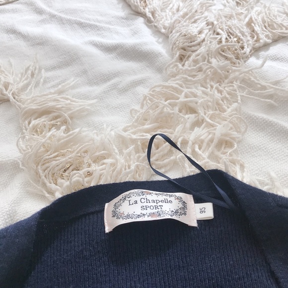 LA CHAPELLE Wool Navy Cardigan 💕💕 - Picture 4 of 4